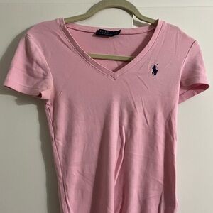 Polo by Ralph Lauren Pink V-Neck Shirt